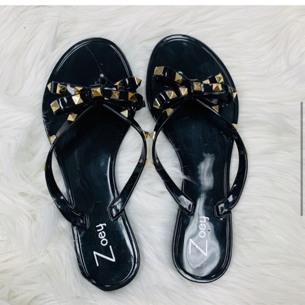 Black studded sandal